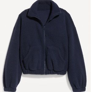 - NWT OLD NAVY Oversized Full-Zip Sherpa Pullover Color: Navy SIZE LARGE